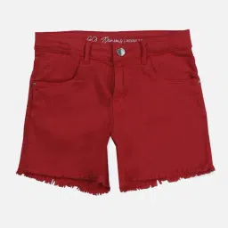 Gini & Jony Kids Red Regular Fit Shorts-picture-23