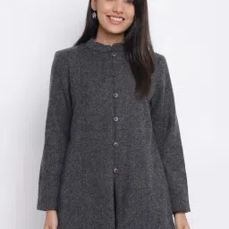 Fabindia Grey Woven Pattern Jacket-picture-20