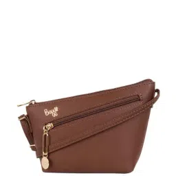 Baggit Brown Textured Medium Sling Handbag-image-34