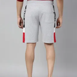 3Pin Grey Cotton Regular Fit Color Block Shorts image 2