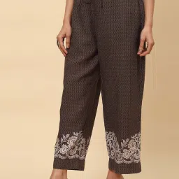 Biba Brown Printed Palazzos image 3