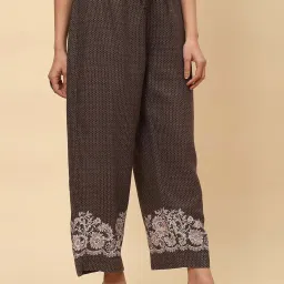 Biba Brown Printed Palazzos image 4
