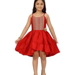 Aarika Kids Red Embellished Dress-picture-28