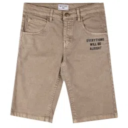 Gini & Jony Kids Brown Solid Bermudas image 1