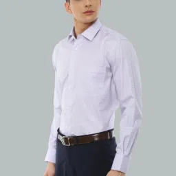 Louis Philippe Purple Cotton Regular Fit Printed Shirt image 3
