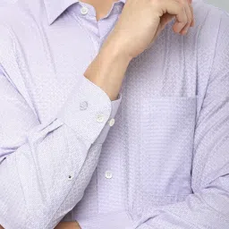 Louis Philippe Purple Cotton Regular Fit Printed Shirt image 4