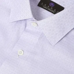 Louis Philippe Purple Cotton Regular Fit Printed Shirt image 5