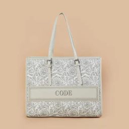 Code by Lifestyle Grey Printed Shoulder Handbag-picture-25