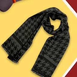 LOOM LEGACY Men Striped Winter Gloves with Muffler image 4