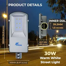 FORUS 30 W Led Street Light IP66 Warm White image 4