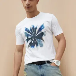 Forca By Lifestyle White Regular Fit Printed T-Shirt-image-44