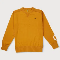 Gini & Jony Kids Yellow Cotton Full Sleeves Sweater image 1