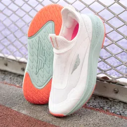 Red Tape Women Textured Green and White Walking Slip-On Shoes image 1