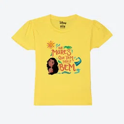 Wear Your Mind Girls Printed Puff Sleeves Pure Cotton Applique T-shirt-picture-21