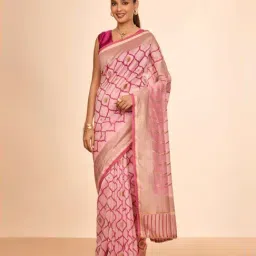 Taneira Pink Printed Saree-picture-26
