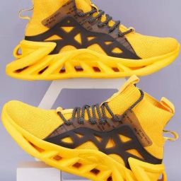 Atom Men's Alpha SoftBounce Yellow Running Shoes-picture-12
