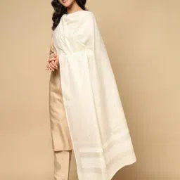 Fabindia Natural Cotton Silk Hand Block Print Dupatta-image-60