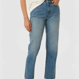 Forever New Light Wash Cotton Relaxed Fit Jeans-image-21