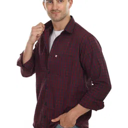 Marc Laurent Men Tartan Checks Checked Casual Shirt-picture-30