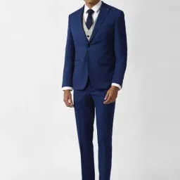 Peter England Navy Slim Fit Three Piece Suit-picture-14