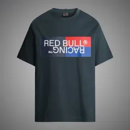 Pepe Jeans x Red Bull Blue Cotton Regular Graphic Print T-Shirts-image-2