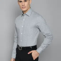 Louis Philippe Grey Regular Fit Printed Shirt image 3