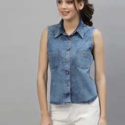 KASSUALLY Blue Relaxed Fit Shirt-picture-23
