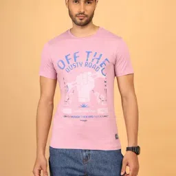 Wrangler Pink Regular Fit Graphic Print Cotton Crew T-Shirt-picture-19