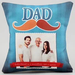 FNP Multicolor Polyester Personalised Dad Mustache Cushion image 2