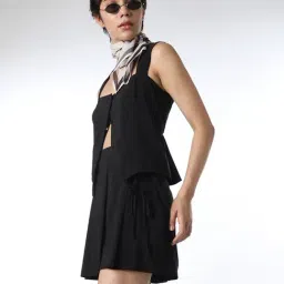 Only Black Rayon Solid High Rise Skorts image 4