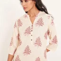 Rangmanch By Pantaloons White Regular Fit Printed Kurta image 5