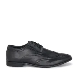 Byford by Pantaloons Men's Black Derby Shoes-image-5