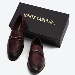 Monte Carlo Men Leather Round Toe Formal Slip-Ons image 2