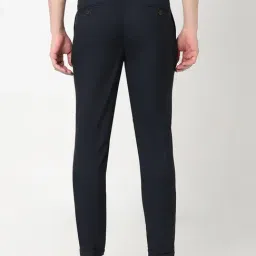 R&B Navy Slim Fit Trousers image 2