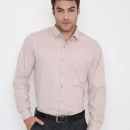 Maharaja Men India Slim Fit Textured Spread Collar Formal Shirt-picture-18