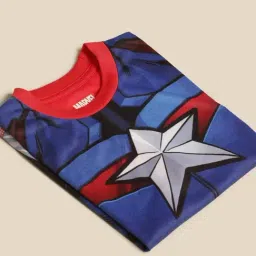 Kidsville Blue & Red Cotton Printed T-Shirt image 5