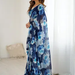 ROOP SUNDARI SAREES Floral Printed Sequinned Saree image 4