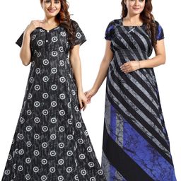 Inner Beats Pack Of 2 Cotton Blend Nightdress-picture-10