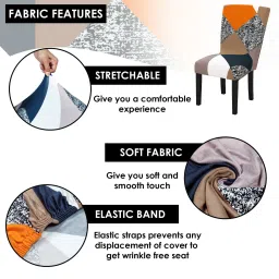 Story@Home Polyester Spandex Yellow Geometric Chiar Cover image 5