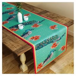 SEJ by Nisha Gupta Abstract Green Large size Table Runner - Green-picture-42