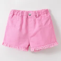 Kookie Kids Washed Shorts - Pink-image-0
