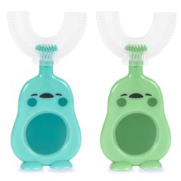 Chinmay Kids U-Shaped Toothbrush Food Grade Material And Attractive Cartoon Ultra Soft Toothbrush (Blue - Green)-picture-18