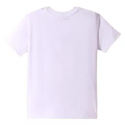 KAVEE Pure Cotton Half Sleeves Boy Printed Bio Washed Tee - White image 3