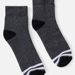 Pine Kids Cotton Ankle Length Socks With Silvadur Antimicrobial Finish Solid Colors Pack Of 3 (Color May Vary) image 3