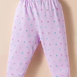 Tango Single Jersey Knit Full Sleeves Night Suit With Text Print - Mauve image 4