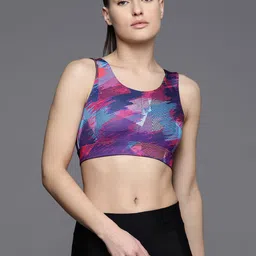 HRX by Hrithik Roshan Abstract Full Coverage Reversible Lightly Padded Workout Bra-picture-11