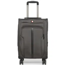 Swiss Brand Grande Dark Grey 8 Wheel Small Soft Cabin Trolley - 39 Inch-picture-53