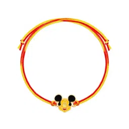 GIVA 92.5 Sterling Silver Golden Mickey Mouse Rakhi for Kids-picture-30