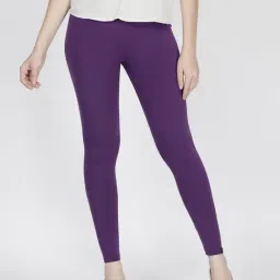 TWIN BIRDS Purple Ankle Length Leggings-picture-14