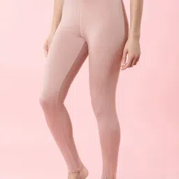 Enamor Pear Pink Regular Fit Thermal Leggings-picture-10